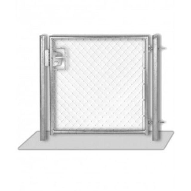 PORTE SIMPLE GALV. H.100 LARG.
100 CM NO 12 AVEC 2 POTEAUX
D=60MM. CADRE D=42MM.
