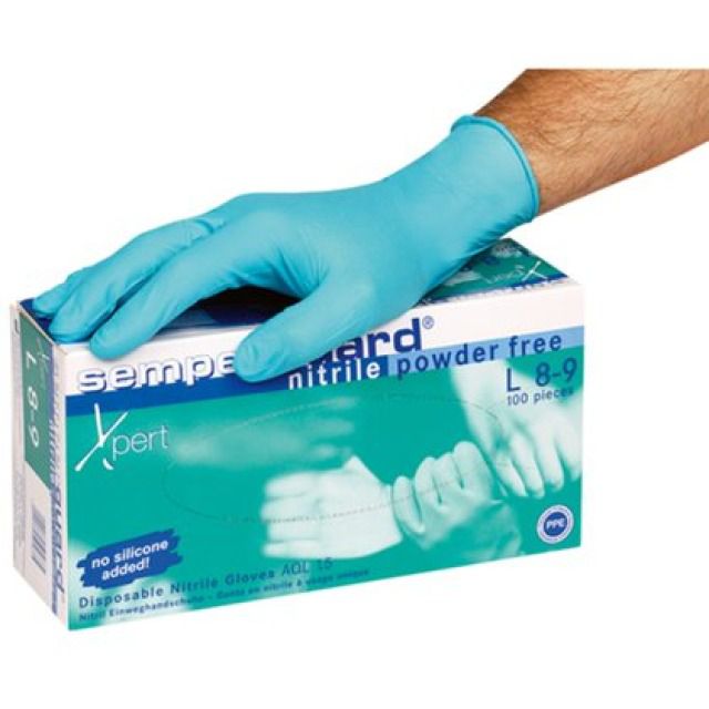 GANTS A USAGE UNIQUE NITRIL PF
BOX A 100 PCES TAILLE 8 - 9