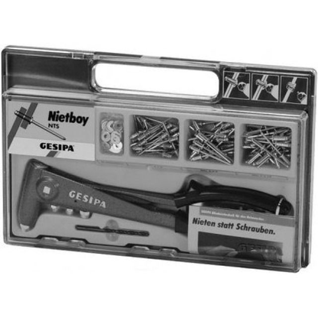 ASSORTIMENT GESIPA NIETBOY A
PINCE NTS 100 RIVETS 4 MM
30 RONDELLES - 1 MECHE