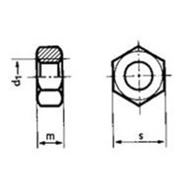 ECROUS 6 PANS GALV.POLYSTOP
M  6